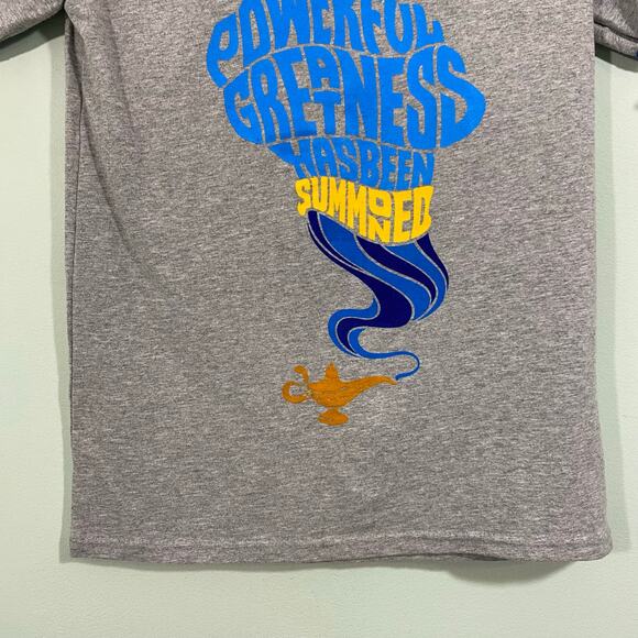 Disney Youth Aladdin Genie Grey Graphics Short Sleeve Tee Size M (7/8) - Picture 6 of 7